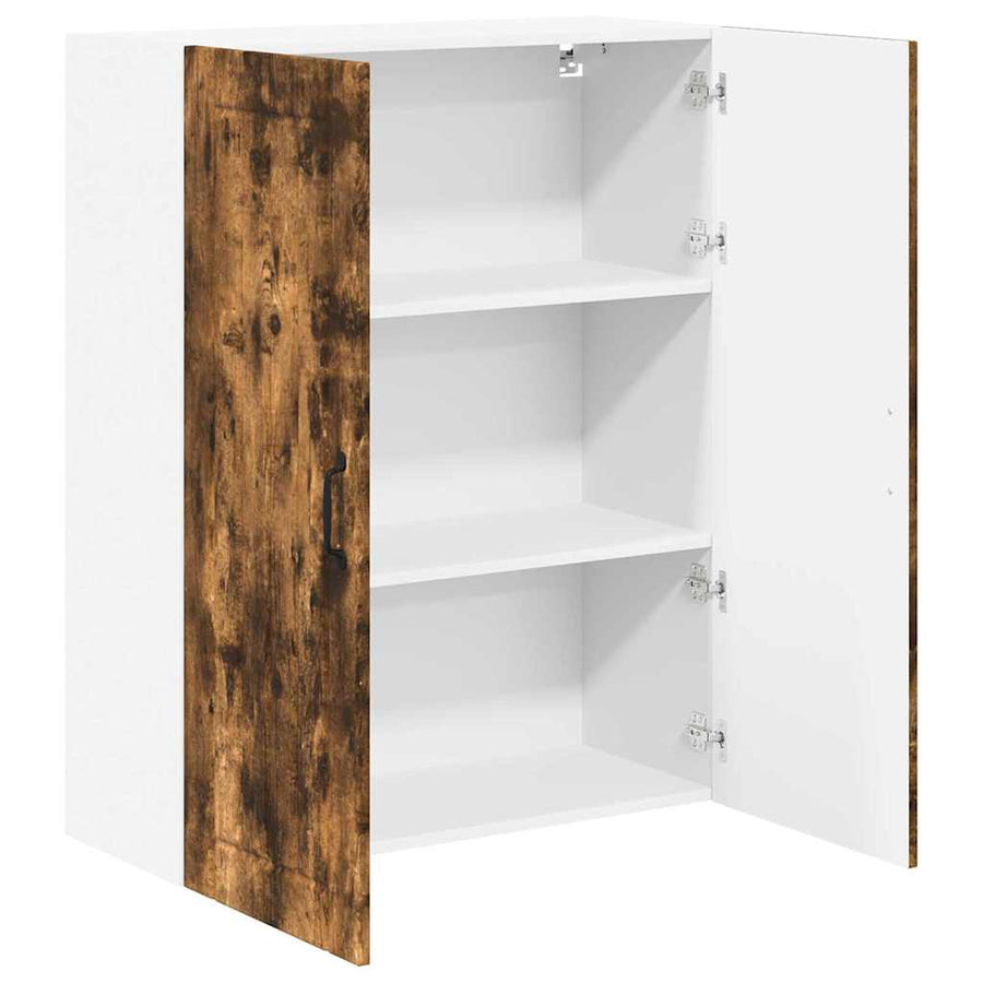 Keukenkast aan de muur met plank Gerookt eiken 80 x 31 x 100 cm