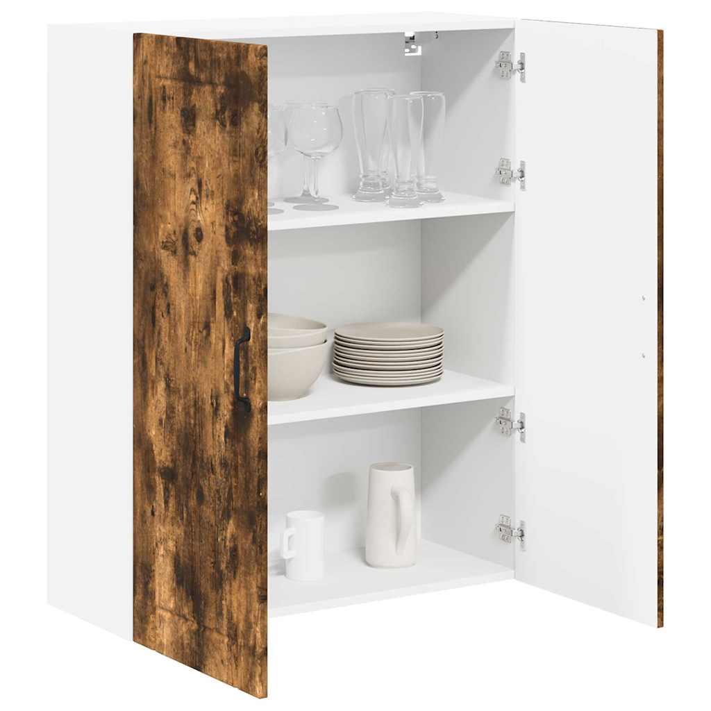 Keukenkast aan de muur met plank Gerookt eiken 80 x 31 x 100 cm