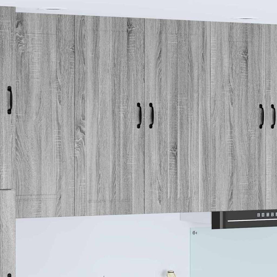 Keukenkast aan de muur met plank Grijs Sonoma 80 x 31 x 100 cm