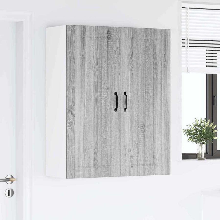 Keukenkast aan de muur met plank Grijs Sonoma 80 x 31 x 100 cm