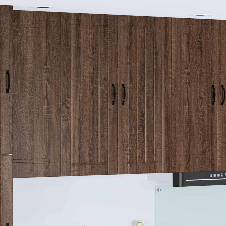 Keukenkast aan de muur met plank Bruin Eiken 80 x 31 x 100 cm