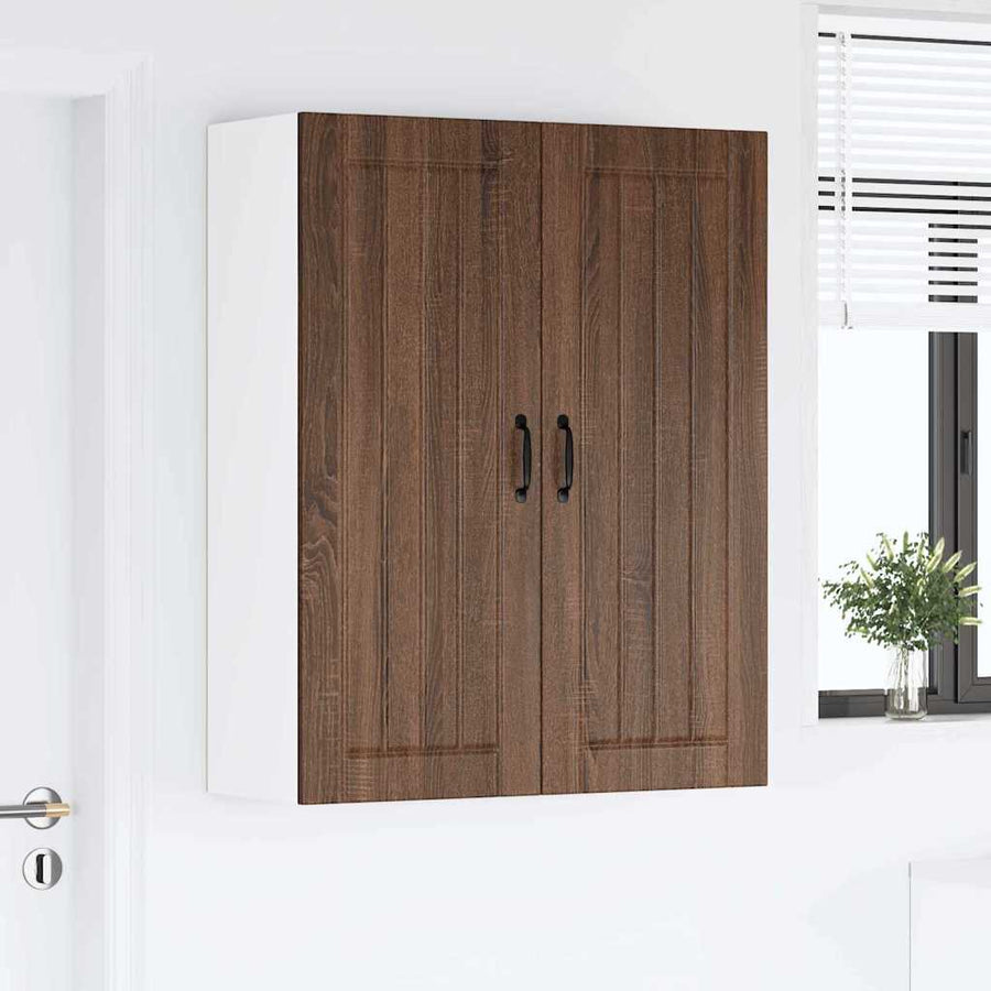 Keukenkast aan de muur met plank Bruin Eiken 80 x 31 x 100 cm