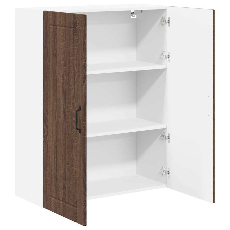 Keukenkast aan de muur met plank Bruin Eiken 80 x 31 x 100 cm