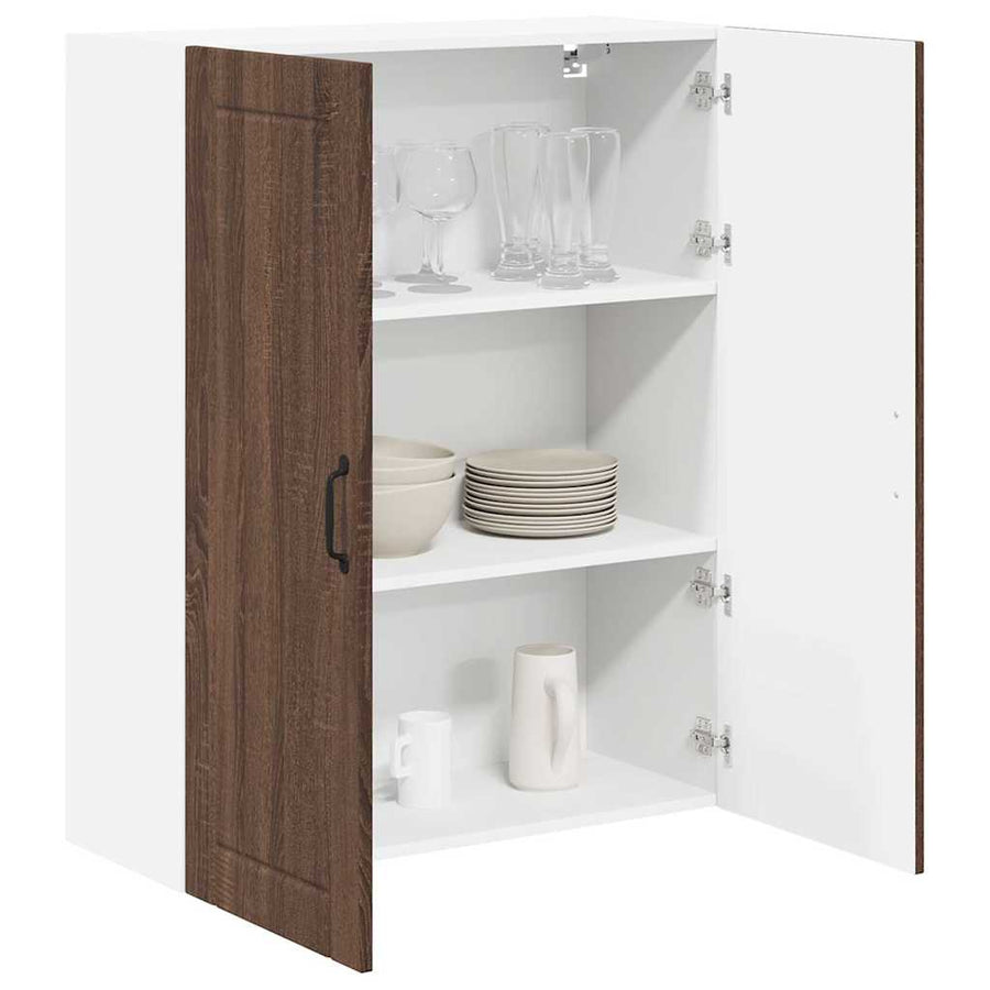 Keukenkast aan de muur met plank Bruin Eiken 80 x 31 x 100 cm
