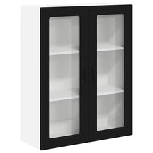 Keukenkast aan de muur Zwart 80 x 31 x 100 cm Bewerkt hout