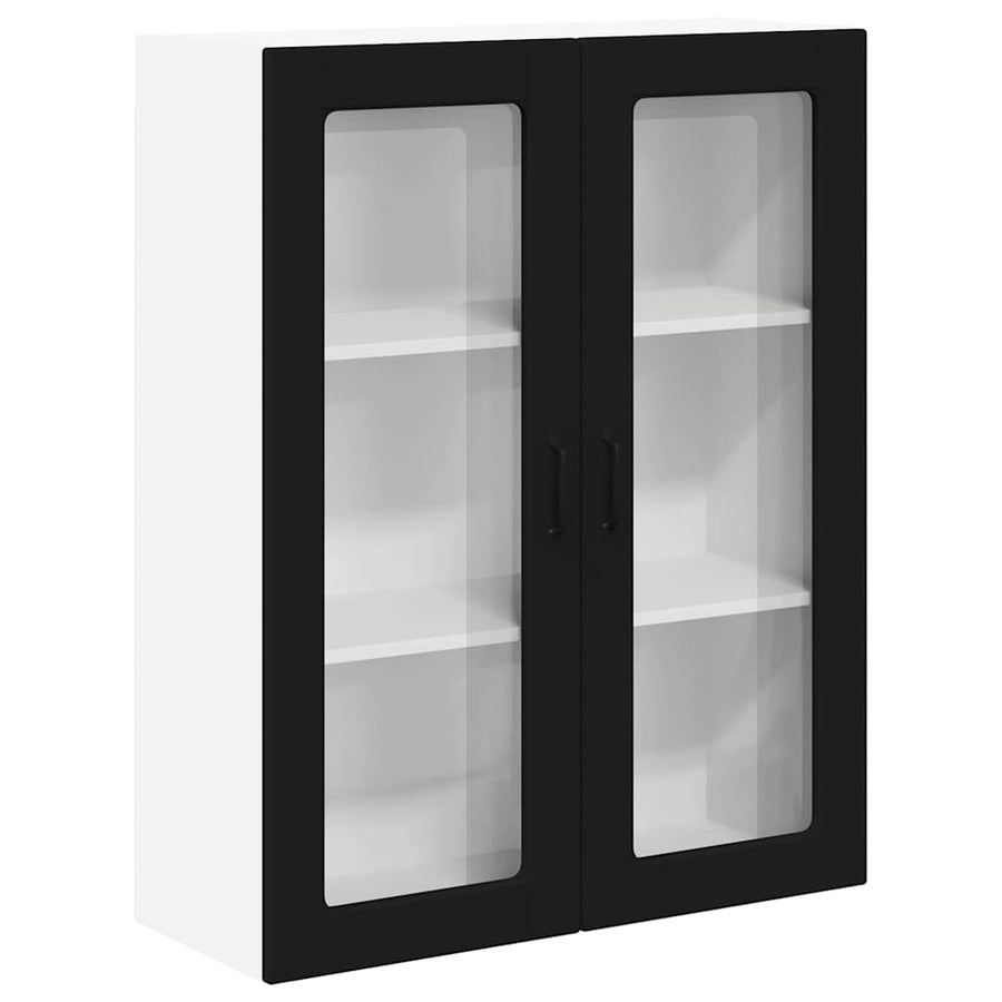 Keukenkast aan de muur Zwart 80 x 31 x 100 cm Bewerkt hout