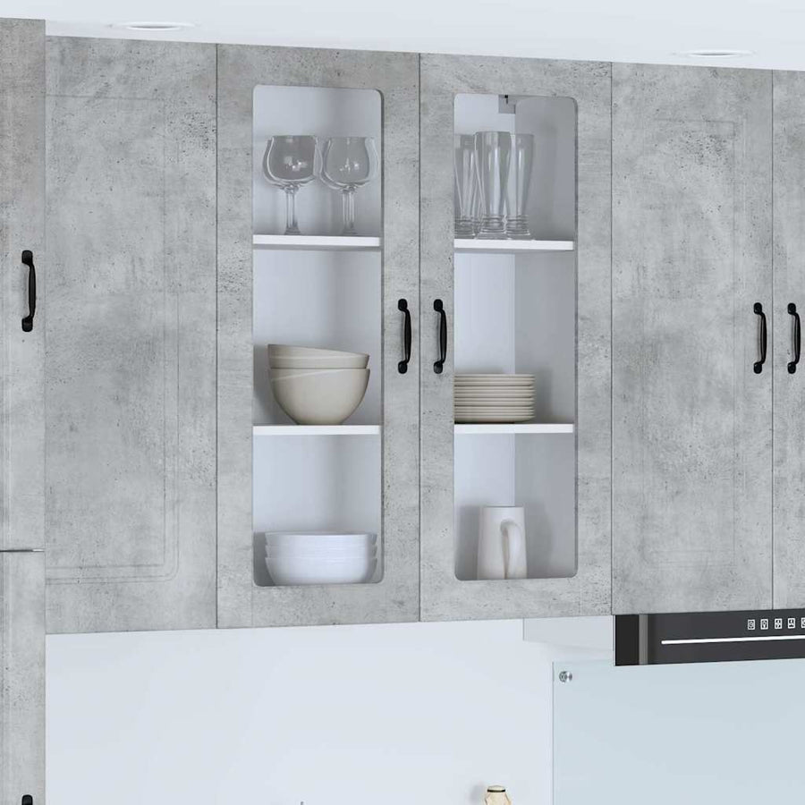 Keukenkast aan de muur met plank Beton Grijs 80 x 31 x 100 cm