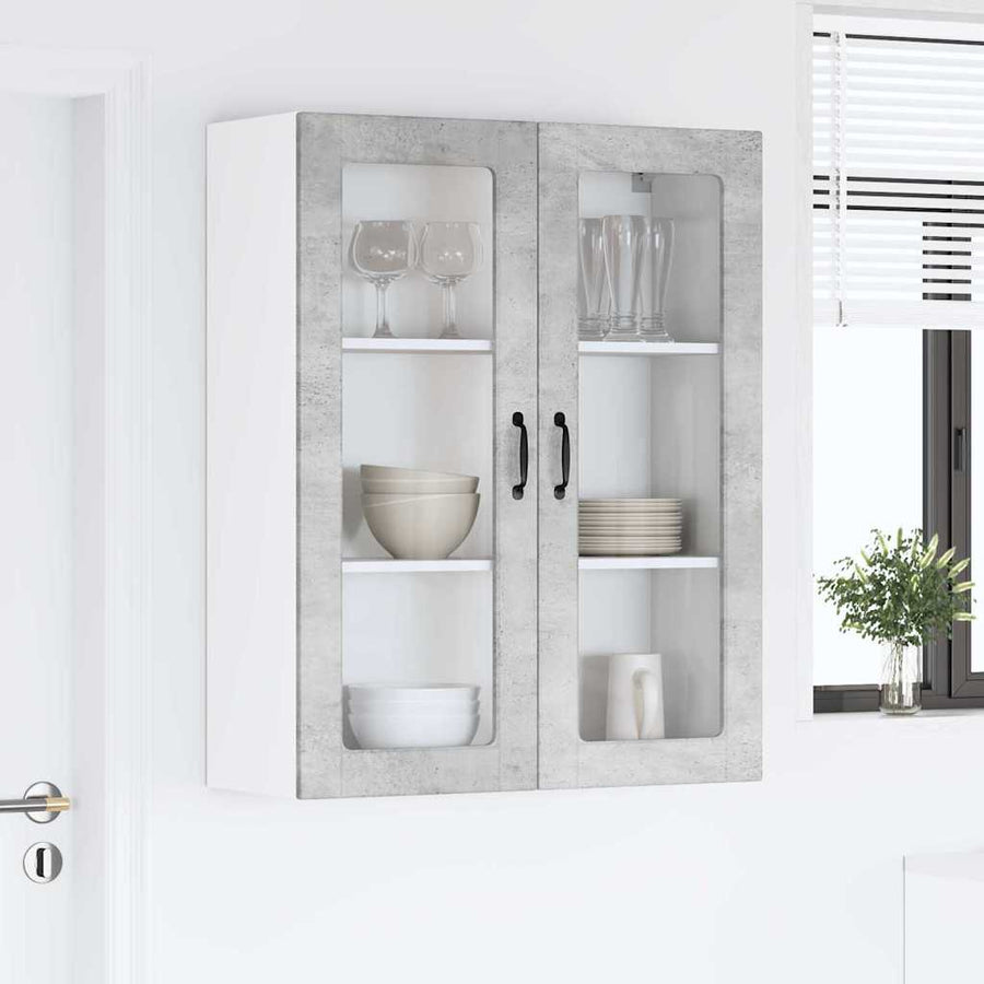 Keukenkast aan de muur met plank Beton Grijs 80 x 31 x 100 cm