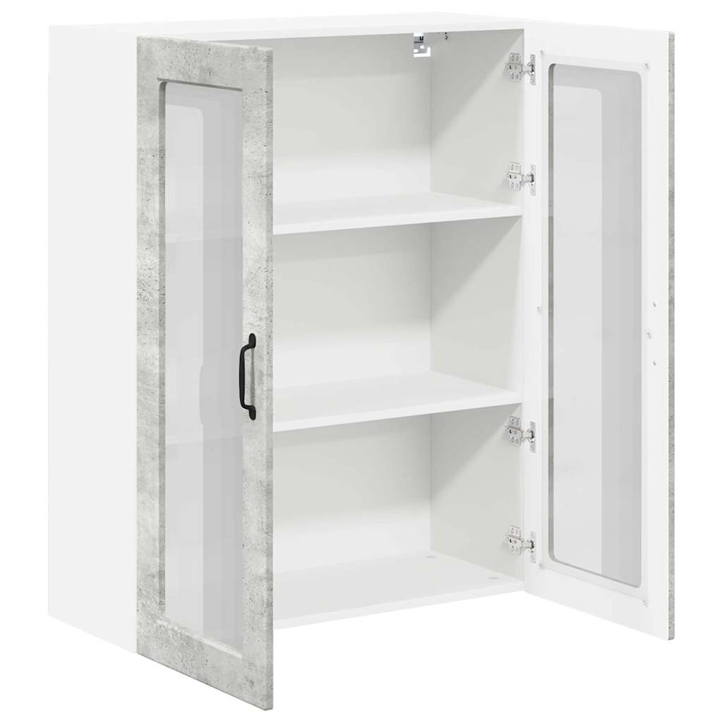 Keukenkast aan de muur met plank Beton Grijs 80 x 31 x 100 cm