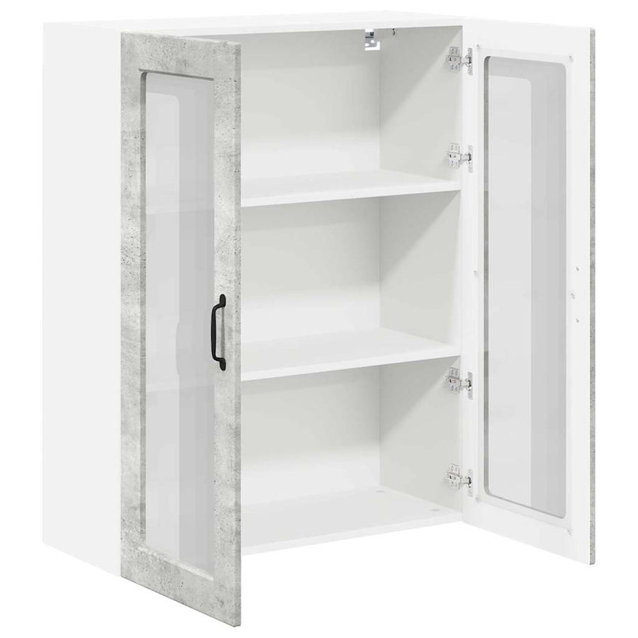 Keukenkast aan de muur met plank Beton Grijs 80 x 31 x 100 cm
