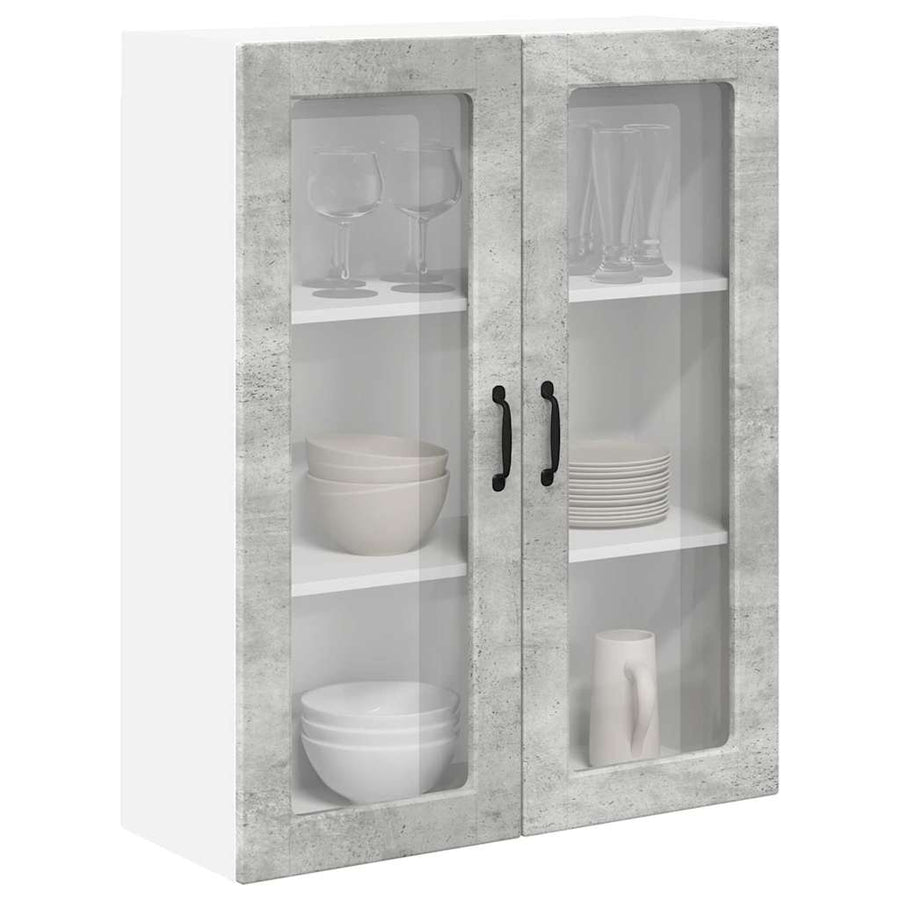 Keukenkast aan de muur met plank Beton Grijs 80 x 31 x 100 cm