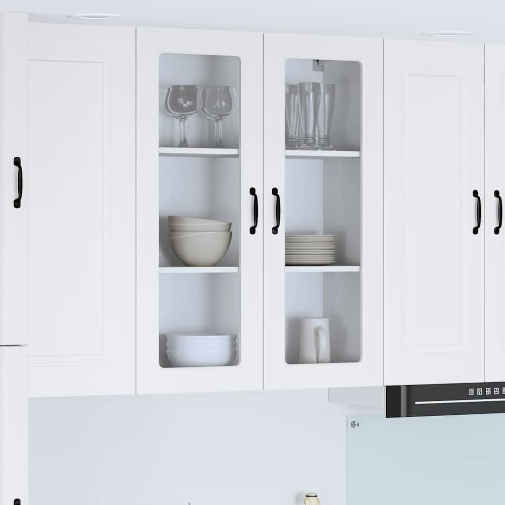 Keukenkast aan de muur met plank Hoogglans wit 80 x 31 x 100 cm