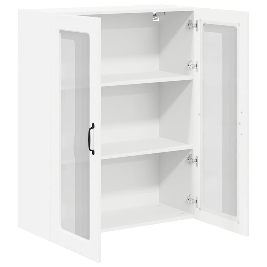 Keukenkast aan de muur met plank Hoogglans wit 80 x 31 x 100 cm