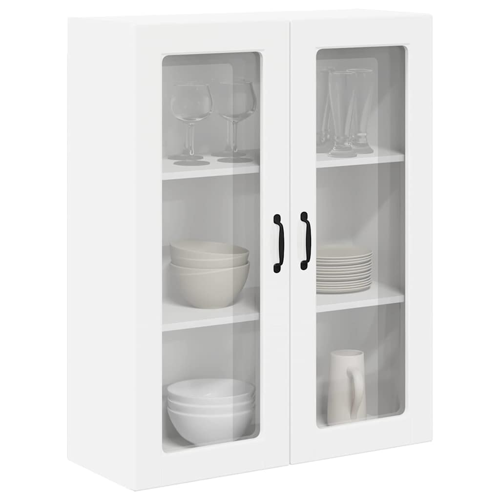 Keukenkast aan de muur met plank Hoogglans wit 80 x 31 x 100 cm