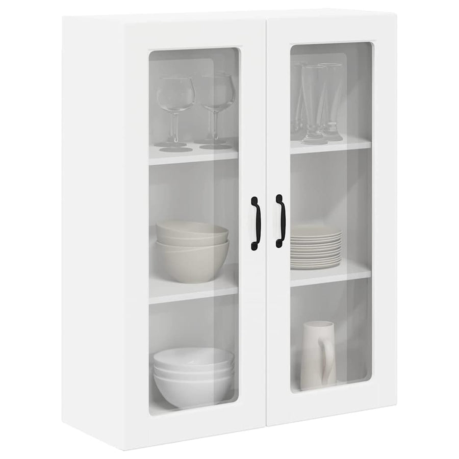 Keukenkast aan de muur met plank Hoogglans wit 80 x 31 x 100 cm