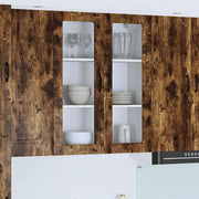Keukenkast 80x31x100 cm gerookt eiken