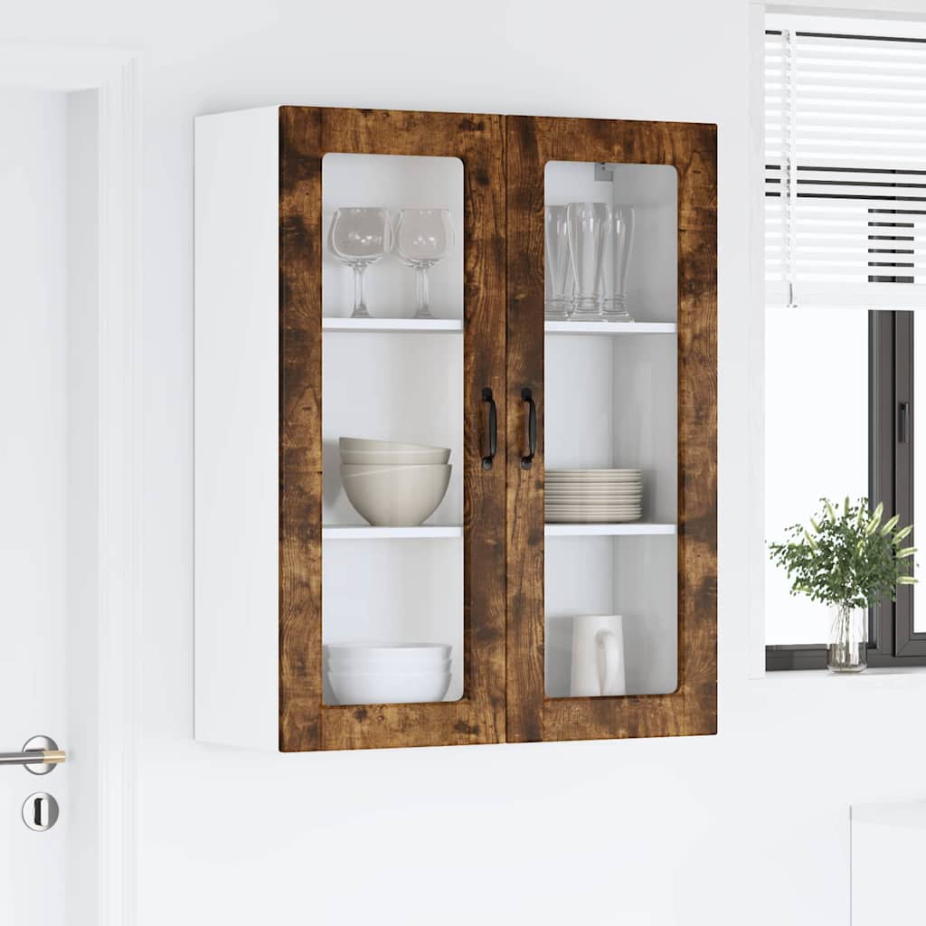 Keukenkast aan de muur met plank Gerookt eiken 80 x 31 x 100 cm