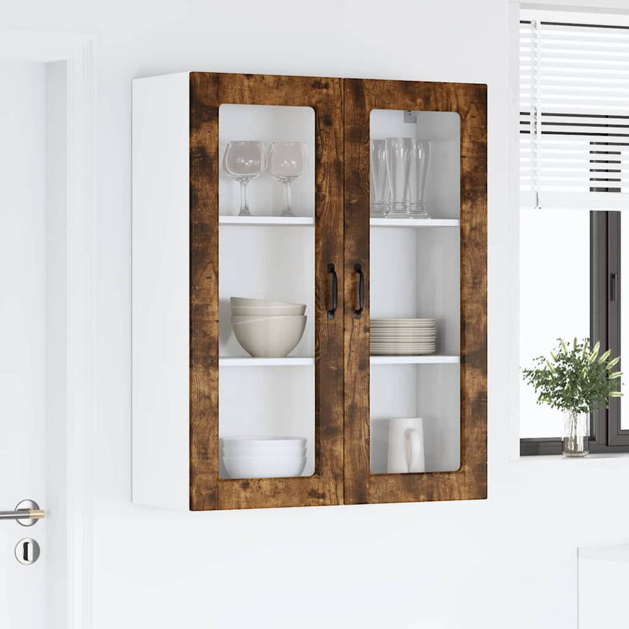 Keukenkast aan de muur met plank Gerookt eiken 80 x 31 x 100 cm
