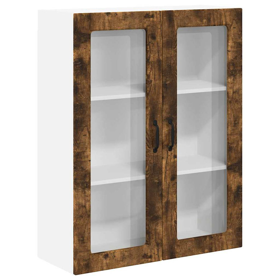 Keukenkast aan de muur met plank Gerookt eiken 80 x 31 x 100 cm