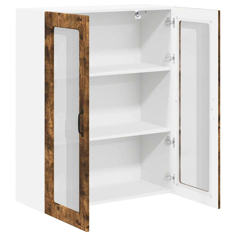 Keukenkast aan de muur met plank Gerookt eiken 80 x 31 x 100 cm