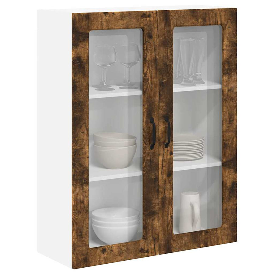 Keukenkast aan de muur met plank Gerookt eiken 80 x 31 x 100 cm