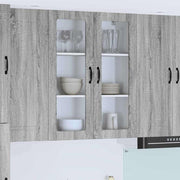 Keukenkast wand 80x31x100 cm grijs Sonoma bewerkt hout