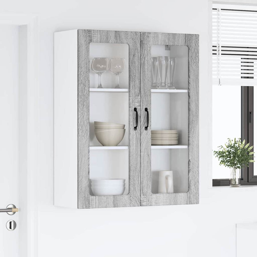 Keukenkast aan de muur met plank Grijs Sonoma 80 x 31 x 100 cm