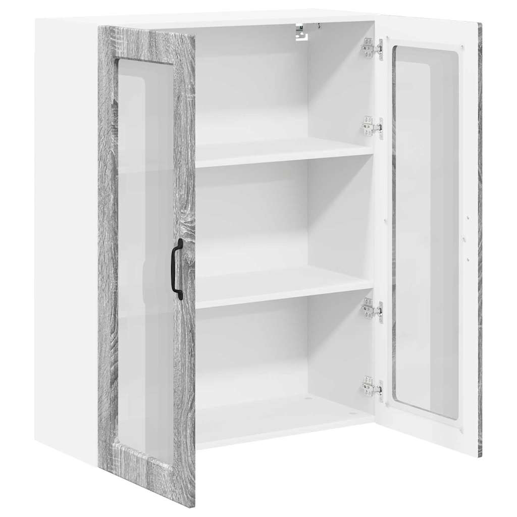 Keukenkast aan de muur met plank Grijs Sonoma 80 x 31 x 100 cm