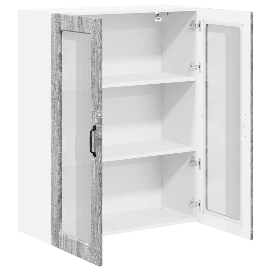 Keukenkast aan de muur met plank Grijs Sonoma 80 x 31 x 100 cm