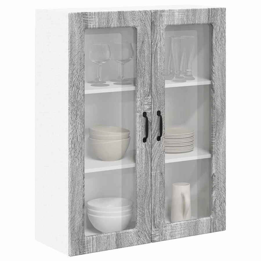 Keukenkast aan de muur met plank Grijs Sonoma 80 x 31 x 100 cm