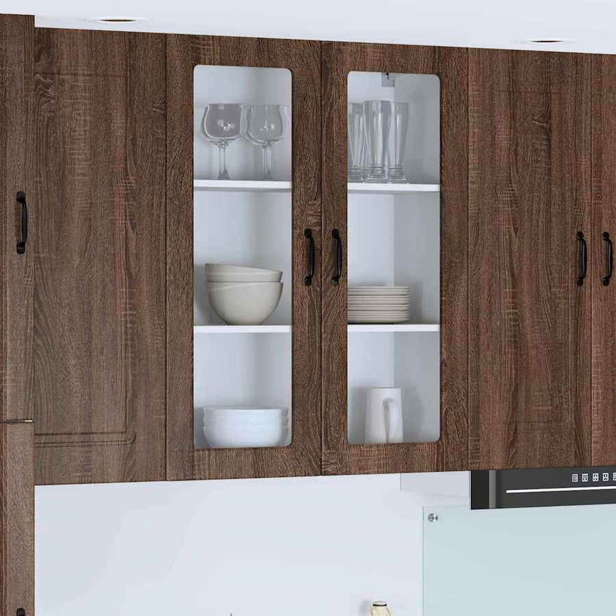 Keukenkast aan de muur met plank Bruin Eiken 80 x 31 x 100 cm