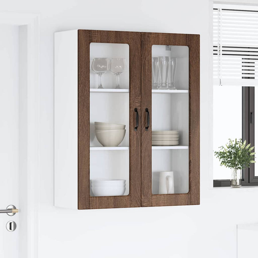Keukenkast aan de muur met plank Bruin Eiken 80 x 31 x 100 cm