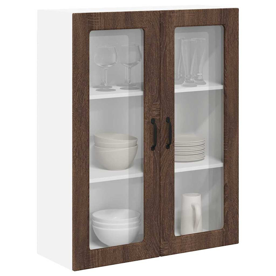 Keukenkast aan de muur met plank Bruin Eiken 80 x 31 x 100 cm