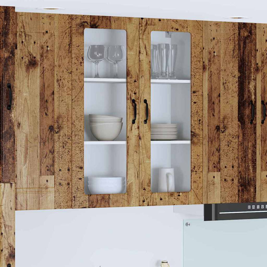 Keukenkast aan de muur Oud Hout 80 x 31 x 100 cm Bewerkt hout