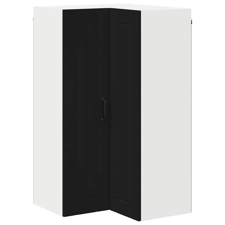 Keukenkast aan de muur Zwart 57 x 57 x 100 cm Bewerkt hout