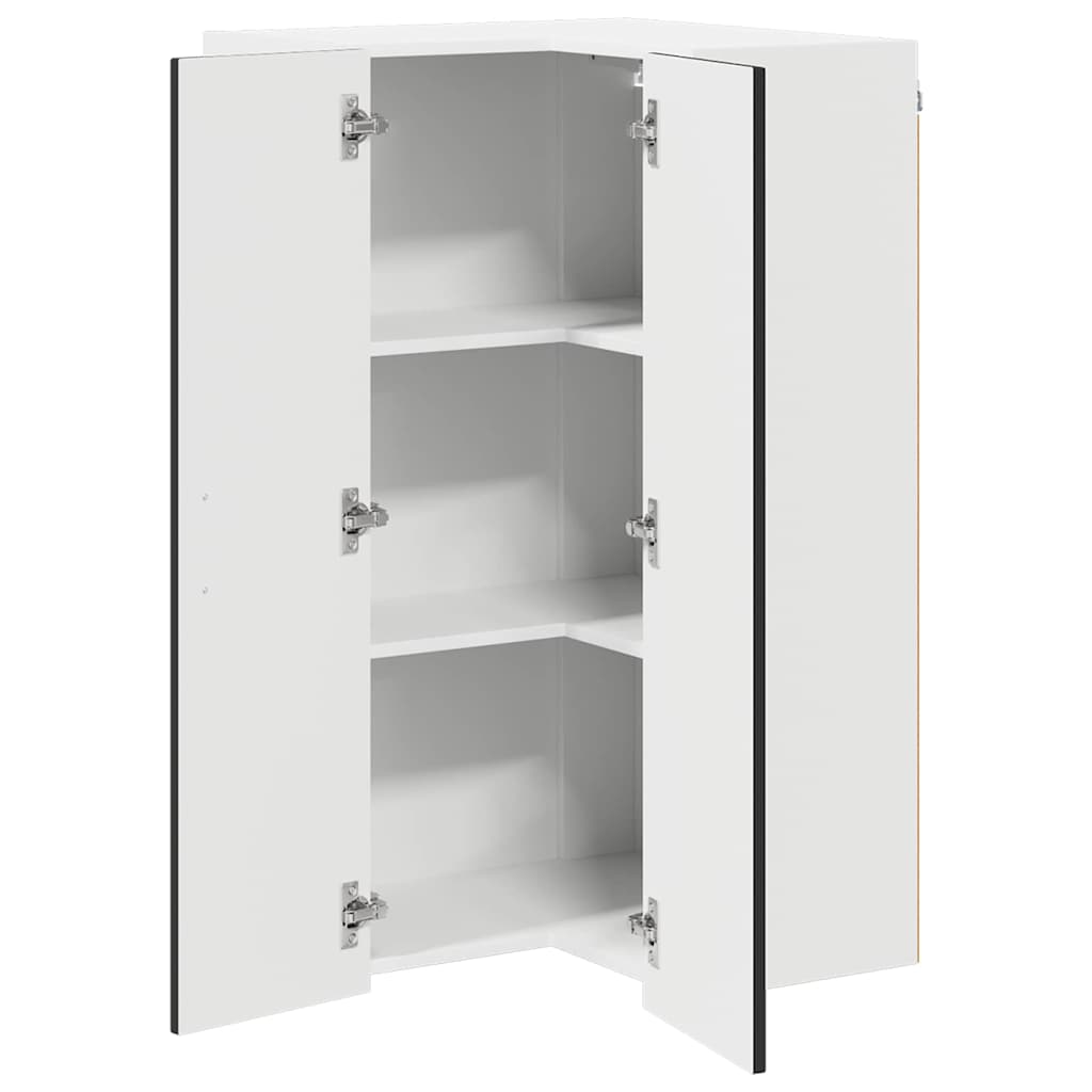 Keukenkast aan de muur Zwart 57 x 57 x 100 cm Bewerkt hout