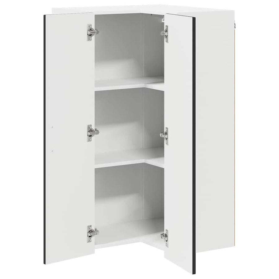 Keukenkast aan de muur Zwart 57 x 57 x 100 cm Bewerkt hout
