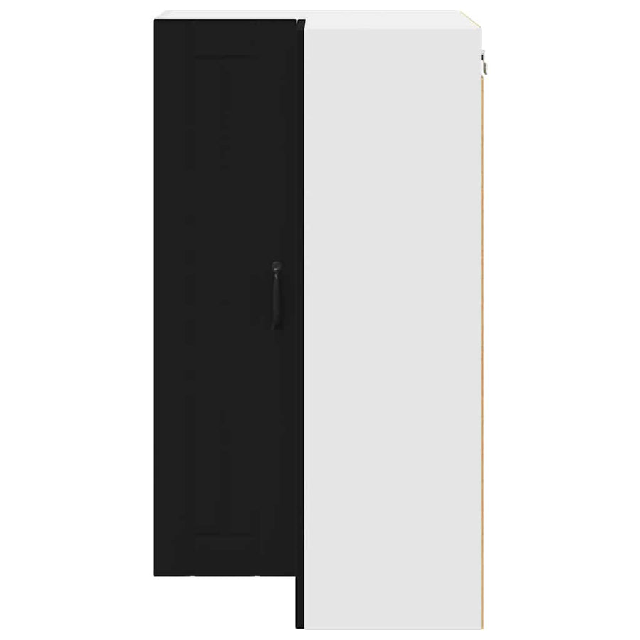 Keukenkast aan de muur Zwart 57 x 57 x 100 cm Bewerkt hout