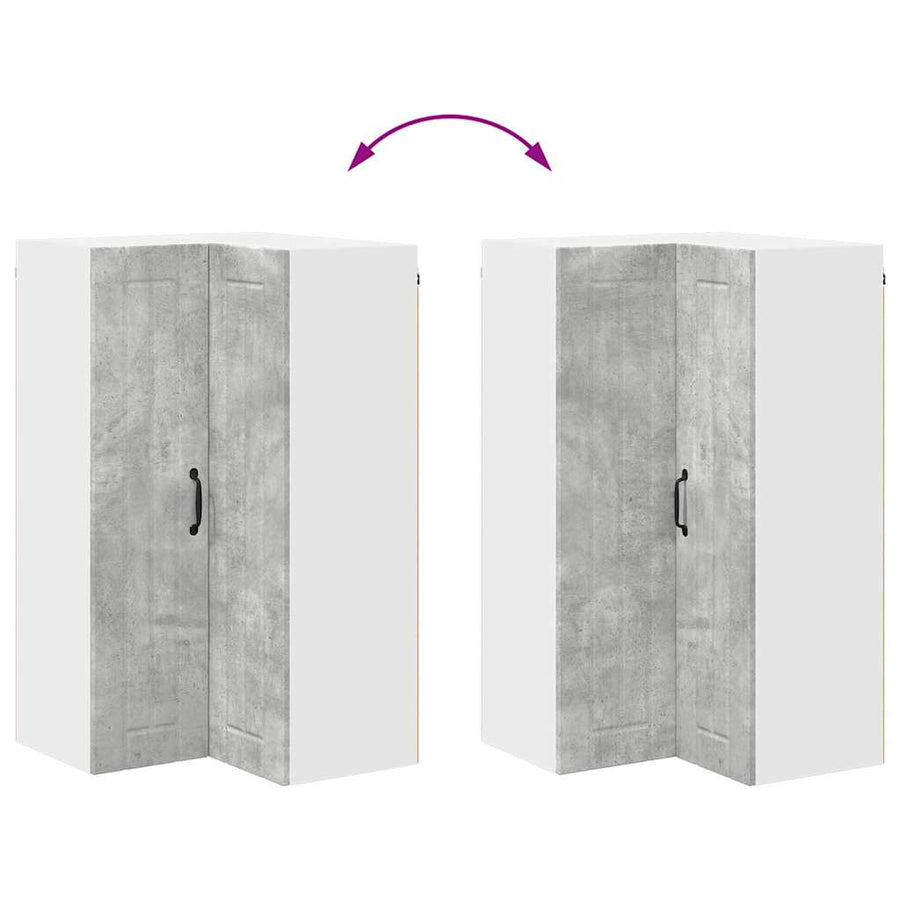 Keukenkast aan de muur met plank Beton Grijs 57 x 57 x 100 cm