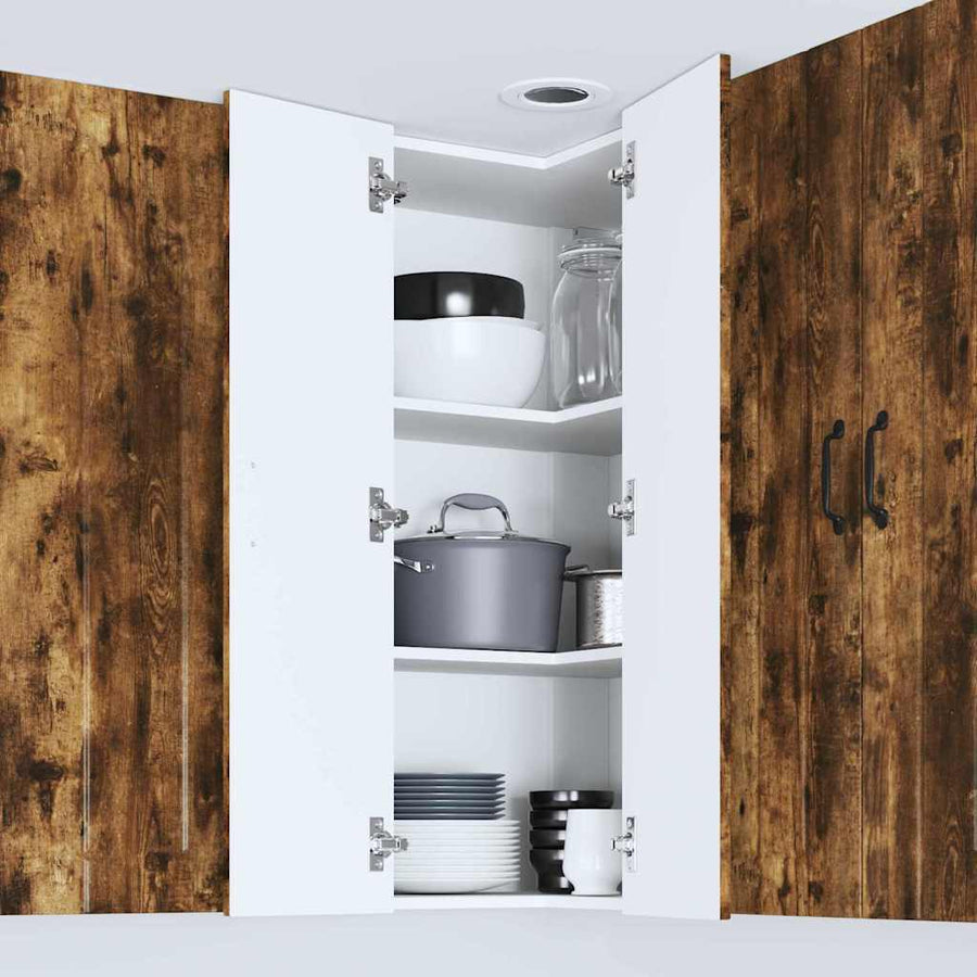 Keukenkast aan de muur met plank Gerookt eiken 57 x 57 x 100 cm