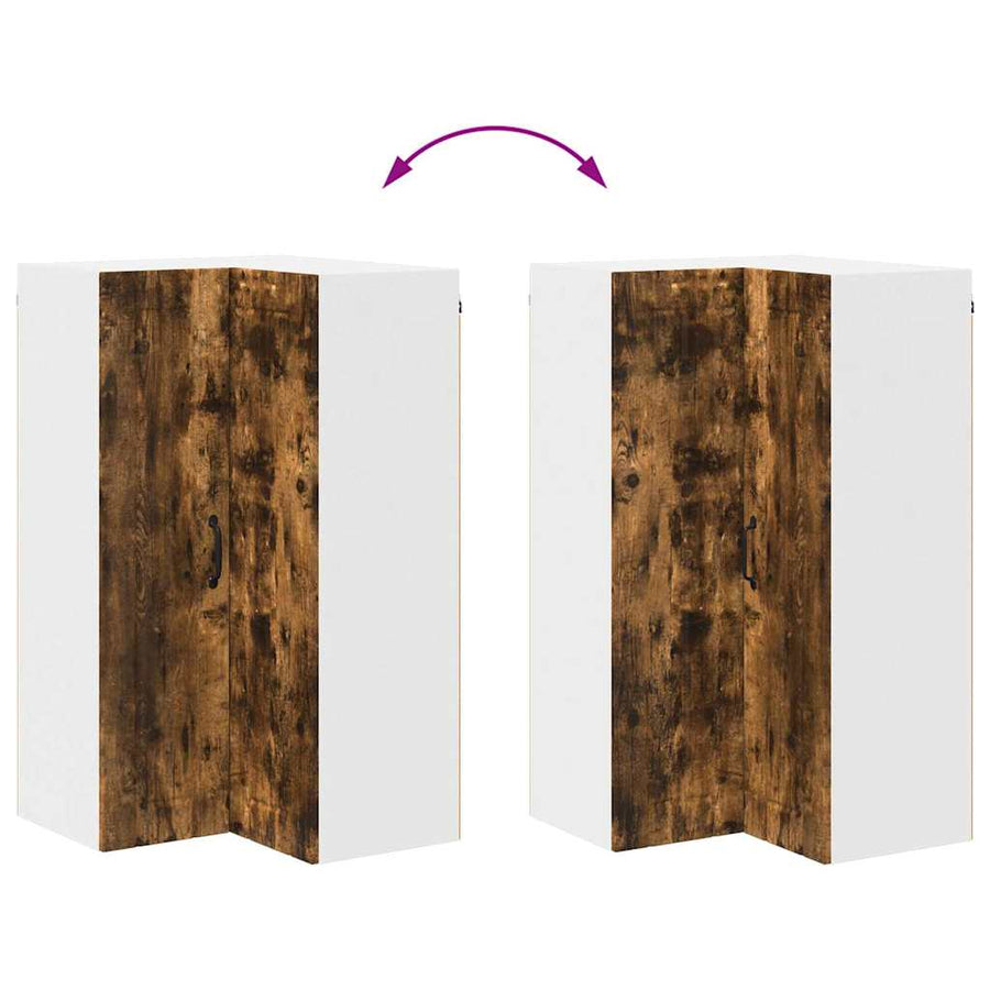 Keukenkast aan de muur met plank Gerookt eiken 57 x 57 x 100 cm