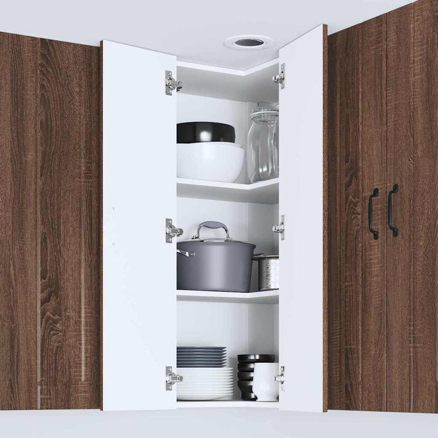 Keukenkast aan de muur met plank Bruin Eiken 57 x 57 x 100 cm