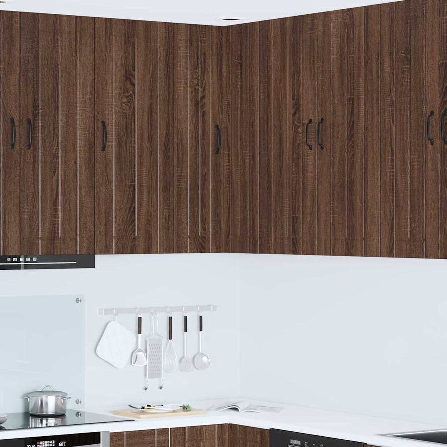 Keukenkast aan de muur met plank Bruin Eiken 57 x 57 x 100 cm