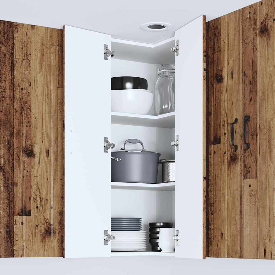 Keukenkast aan de muur Oud Hout 57 x 57 x 100 cm Bewerkt hout
