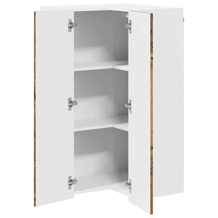 Keukenkast aan de muur Oud Hout 57 x 57 x 100 cm Bewerkt hout
