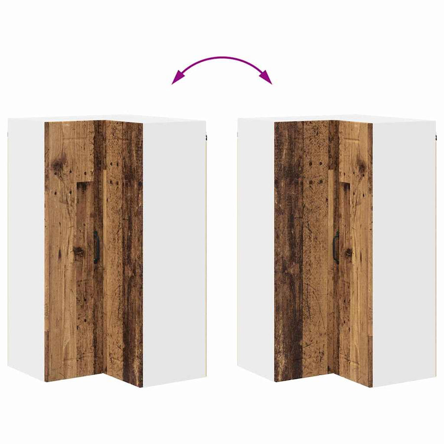 Keukenkast aan de muur Oud Hout 57 x 57 x 100 cm Bewerkt hout