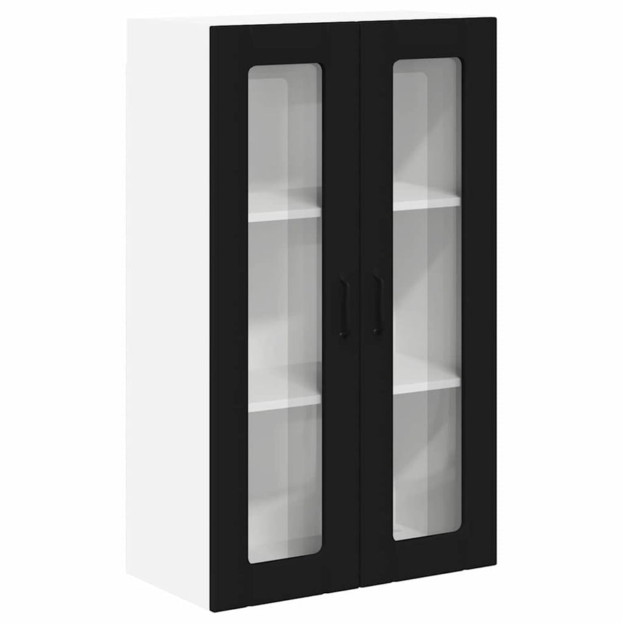 Keukenkast aan de muur Zwart 60 x 31 x 100 cm Bewerkt hout