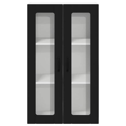 Keukenkast aan de muur Zwart 60 x 31 x 100 cm Bewerkt hout