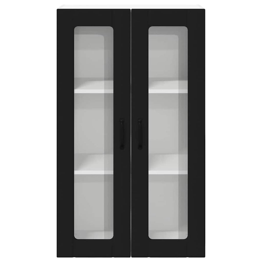 Keukenkast aan de muur Zwart 60 x 31 x 100 cm Bewerkt hout
