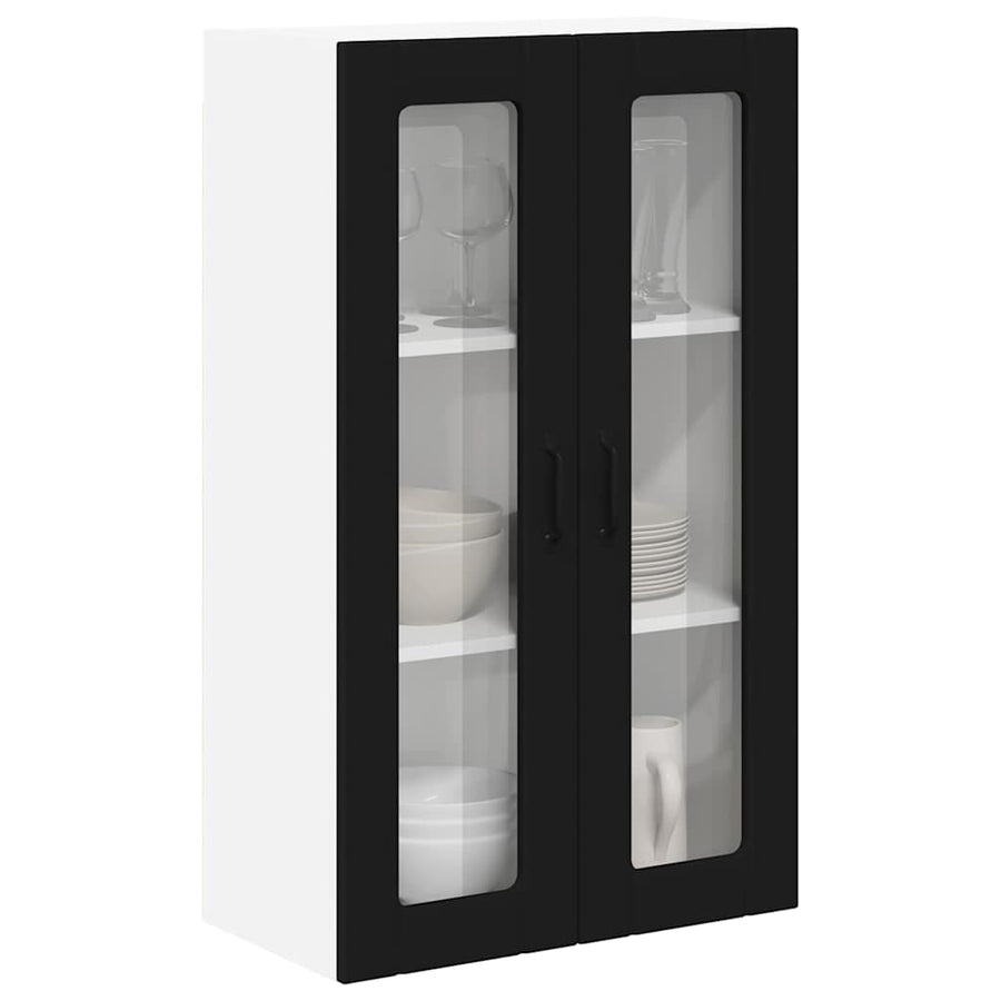 Keukenkast aan de muur Zwart 60 x 31 x 100 cm Bewerkt hout